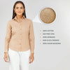Women's Khadi Shirt Beige Brown