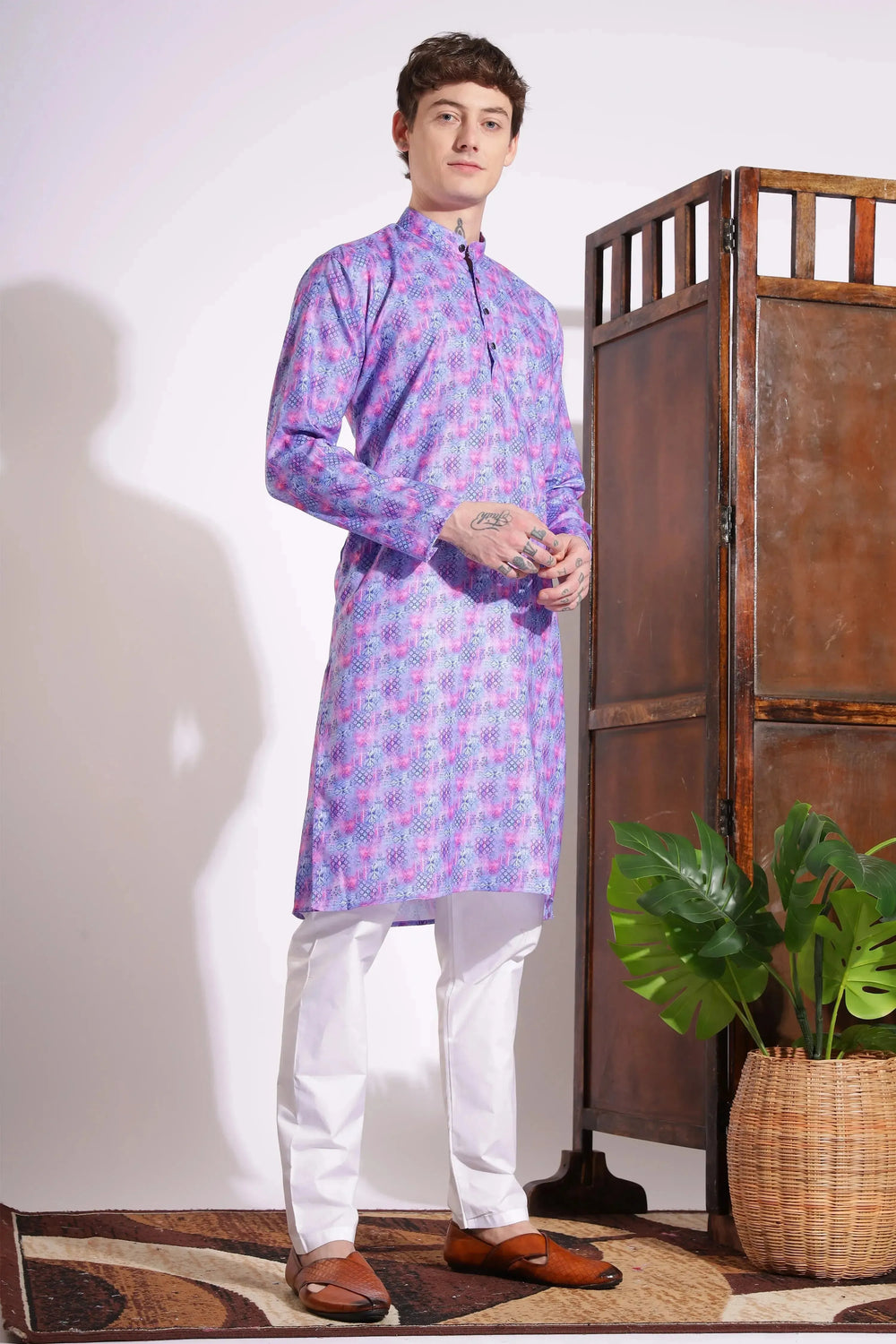 Standard Green Trending Design Print Kurta