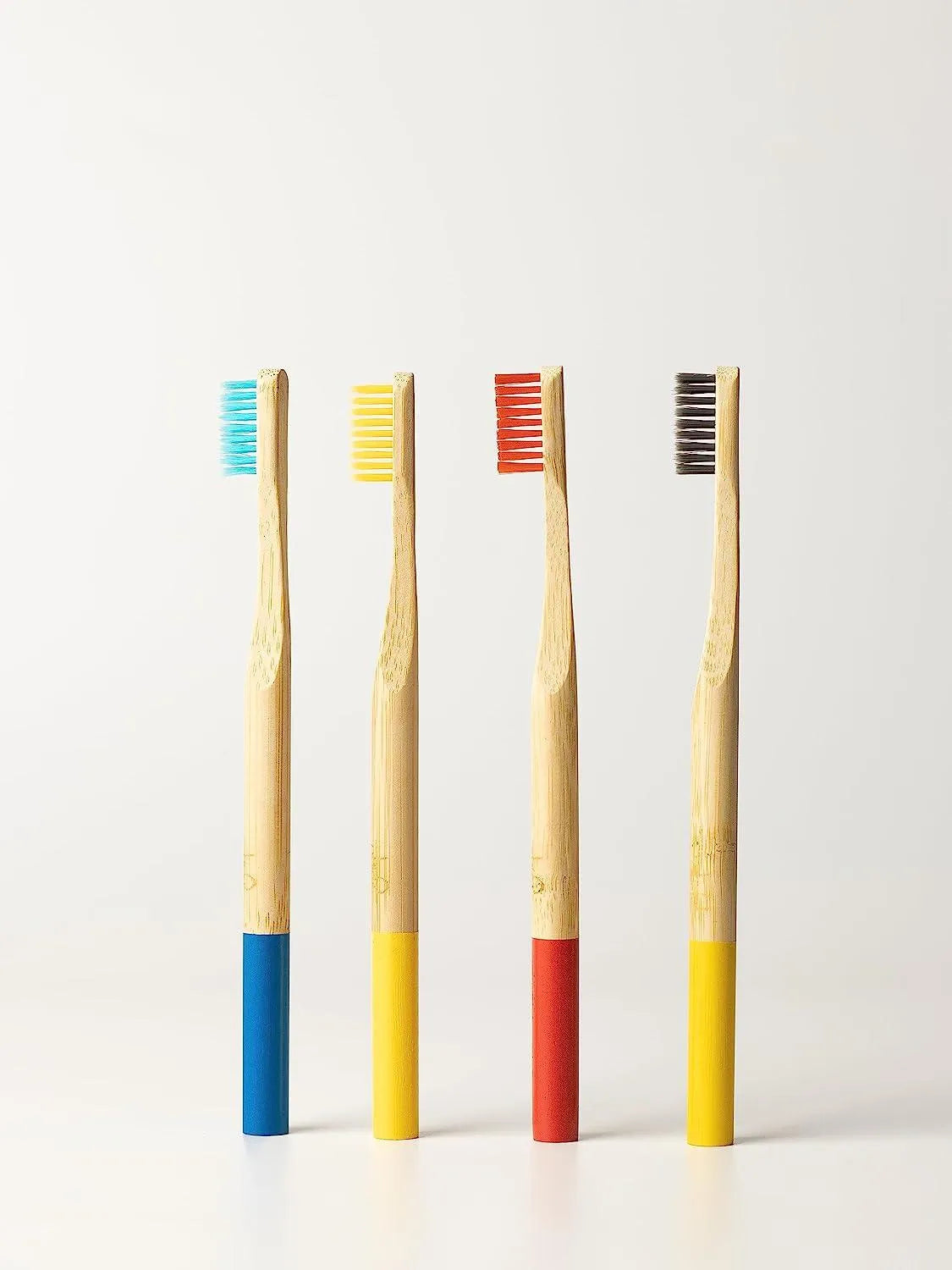 Premium Bamboo Toothbrush with Charcoal Activated Bristles Pack Of 4
