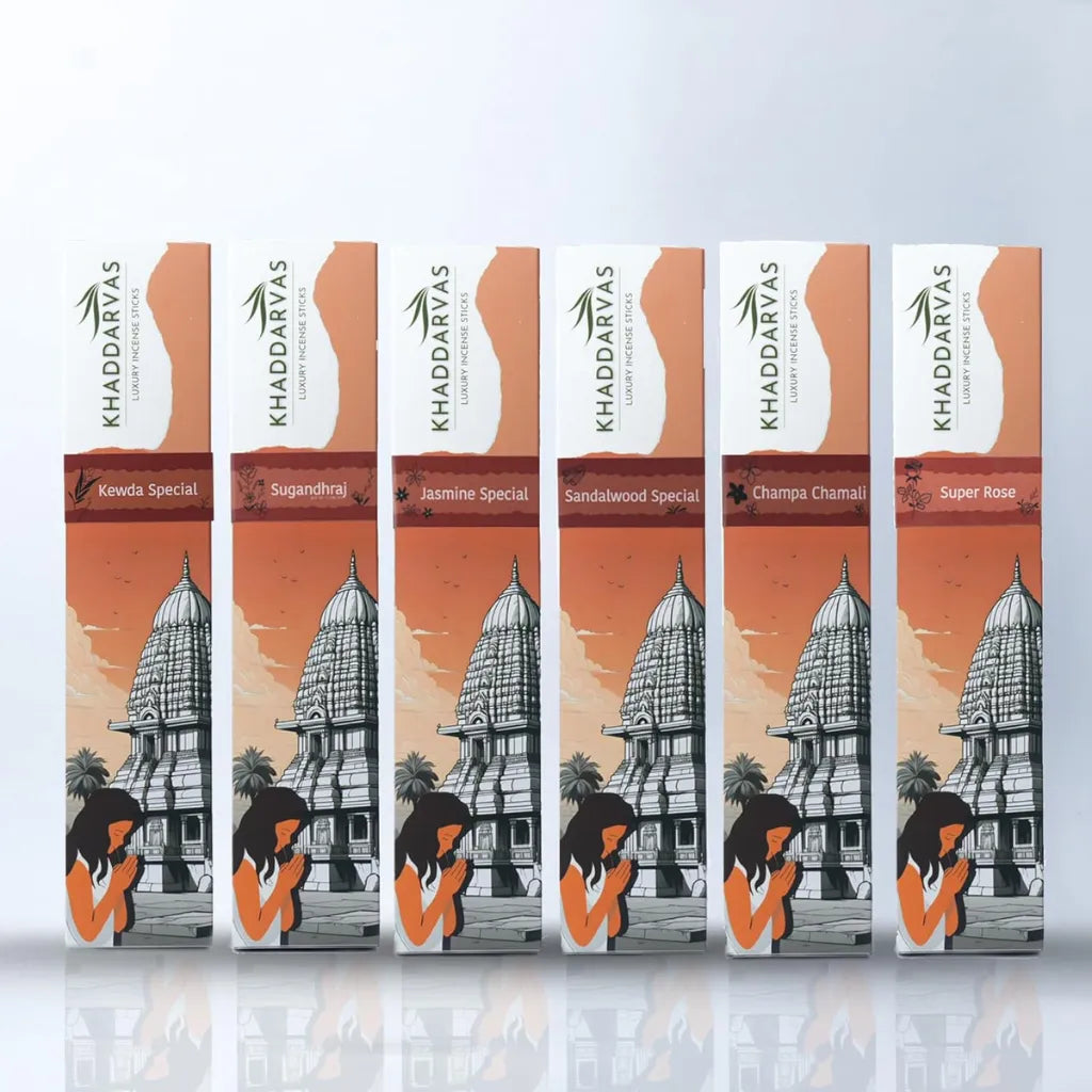 Incense Sticks for Pooja | Refreshing Mixed Scents (6 Pack)