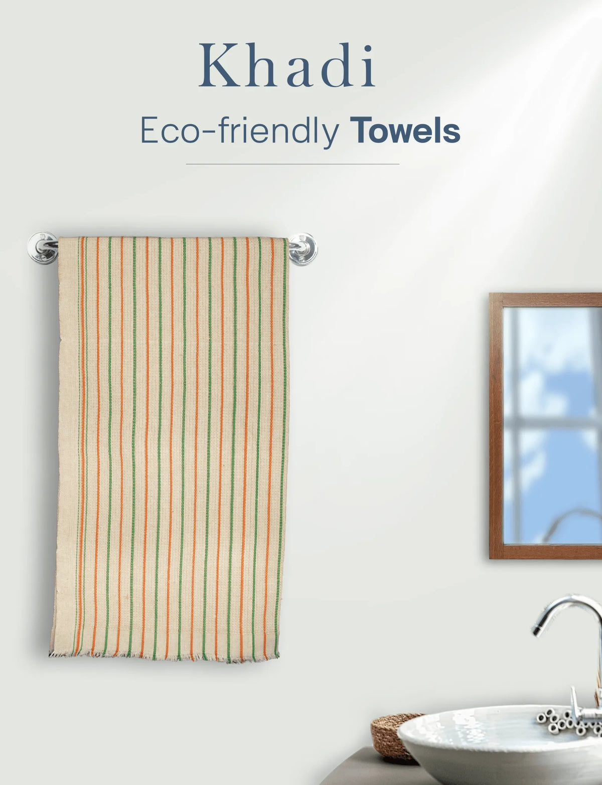 100% Cotton Khadi Towel Off White Color