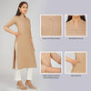 Women's Khadi Long  Kurti Beige Brown