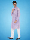 Purple Colour Khadi Kurta