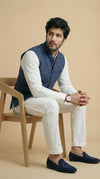Indigo Signature Nehru Fit Jacket | 100% Woolen