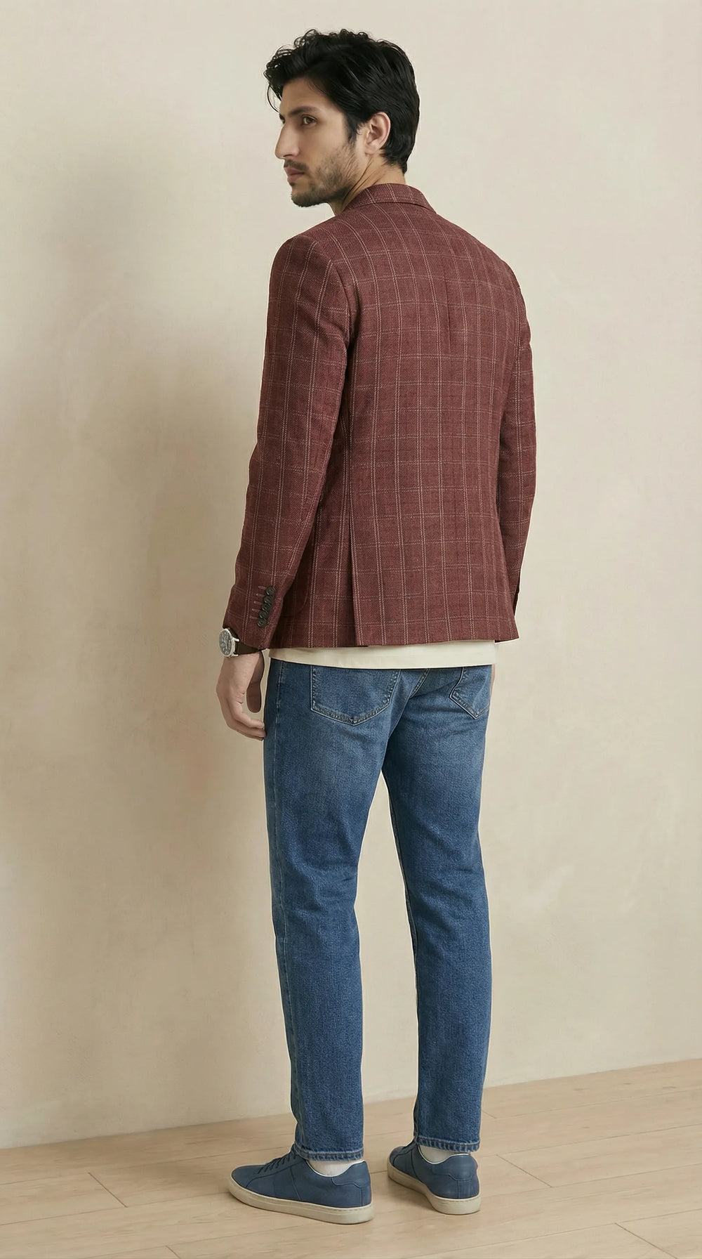 Reddish Tweed Blazer | 100% Wool, Classic Structured Fit