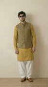 Fresh Green Signature Nehru Fit Jacket | 100% Woolen