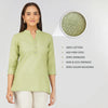 Women's Khadi Short Kurti Sage Green