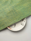 Parrot Green Color Traditional Pattern Khadi Fabric