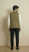 Fresh Green Signature Nehru Fit Jacket | 100% Woolen