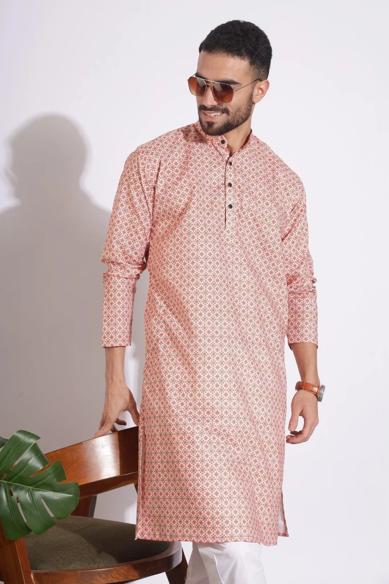 Exotic Print Pink Color Kurta