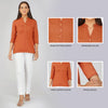 Women's Khadi Short Kurti Rust Orange