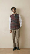 Reversible Brick Red Nehru Fit Jacket | 100% Woolen