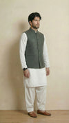Forest Green Signature Nehru Fit Jacket | 100% Woolen