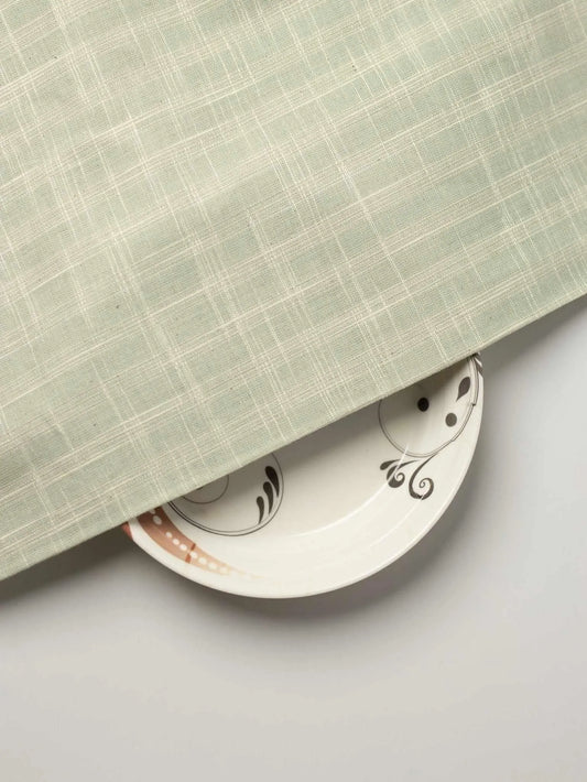 Sea Green Color Self Pattern Khadi Fabric (34 Inch Width)