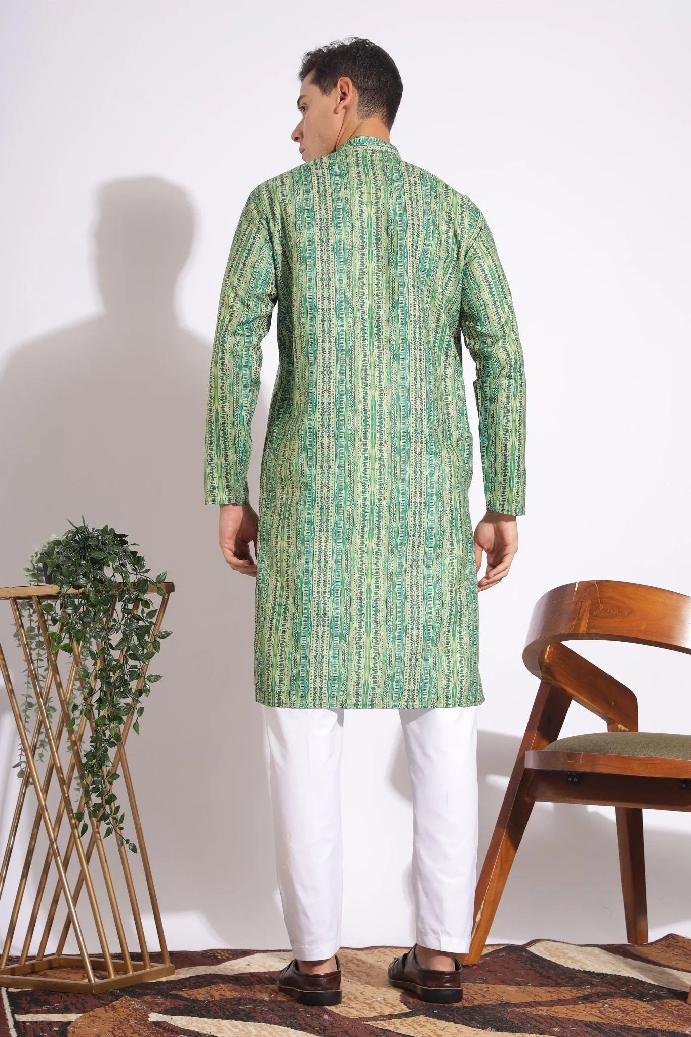 Standard Green Trending Design Print Kurta