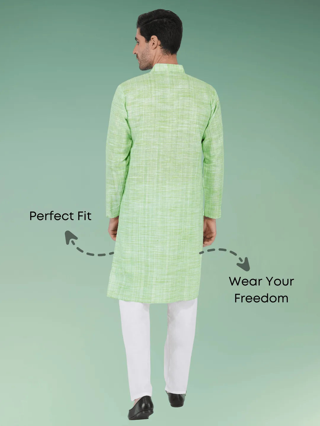 Green Khadi Kurta