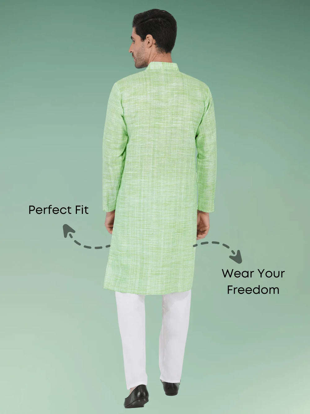 Green Khadi Kurta