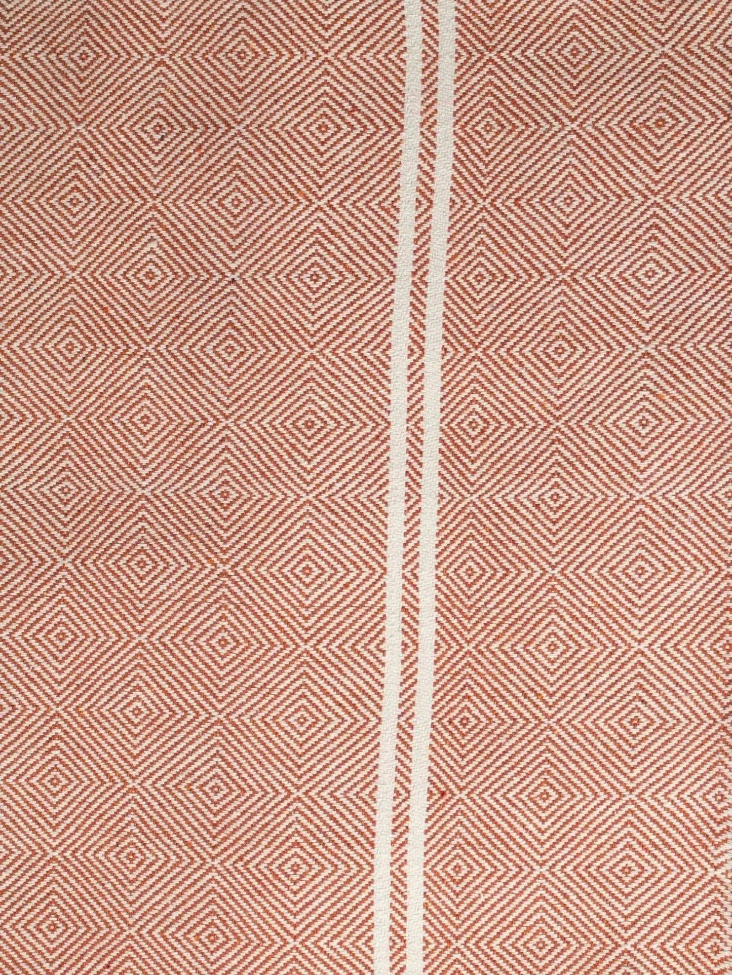 HAND WOVEN KHADI KHES, BLANKETS, THROW IN LIGHT ORANGE COLOR- ALL WEATHER