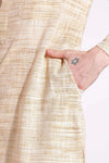 Wheat Color Khadi Cotton Kurta