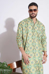 Classic Print Green Color Kurta