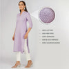 Women's Khadi Long Kurti Lavander