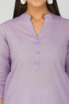 Women's Khadi Long Kurti Lavander