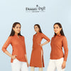 Women's Khadi Short Kurti Rust Orange