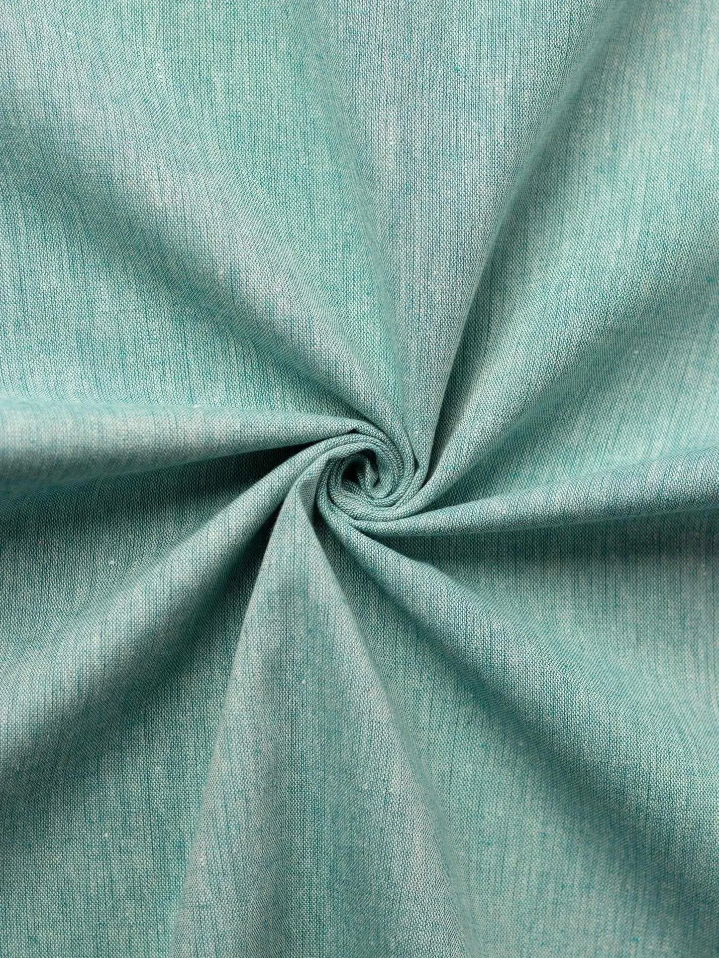 Sea Green Color Traditional Pattern Cotton Khadi Fabric