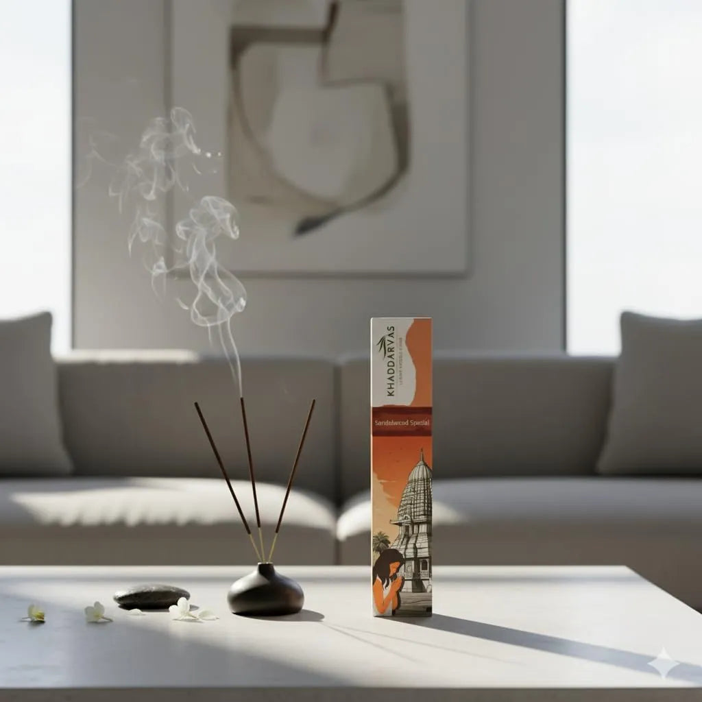 Sandalwood Incense Sticks for Pooja | Refreshing Long-Lasting Aroma