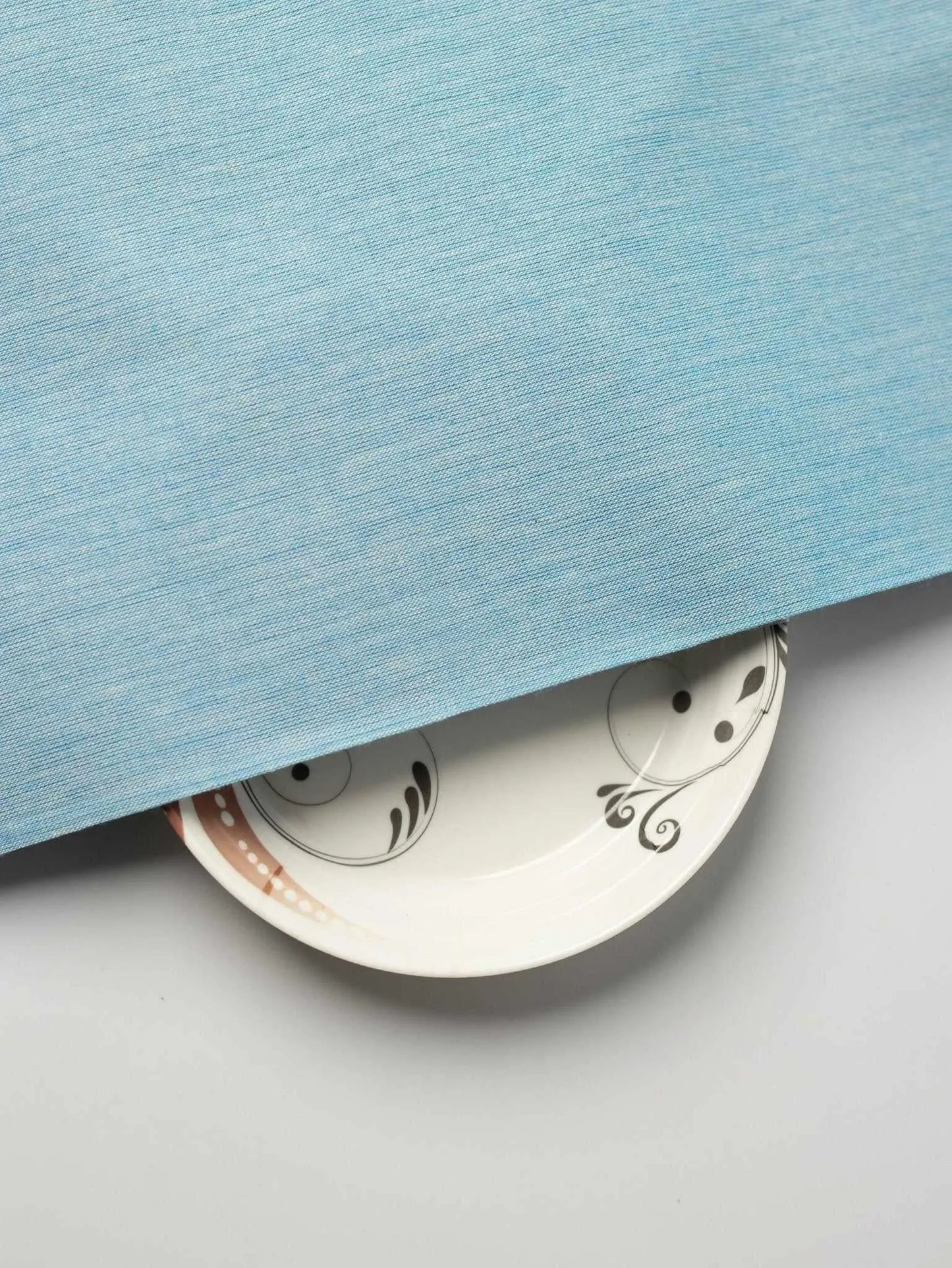 Light Blue Color Traditional Pattern Khadi Fabric