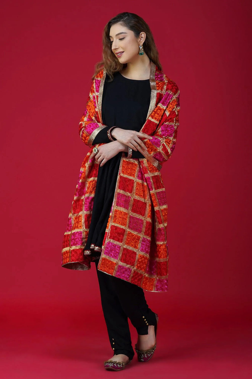 Ethnic  Handloom Phulkari Dupatta DP-02