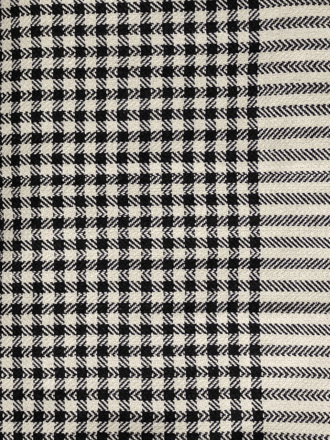 Hand Woven Khadi Blankets, Khes, Throw - All Season - Black