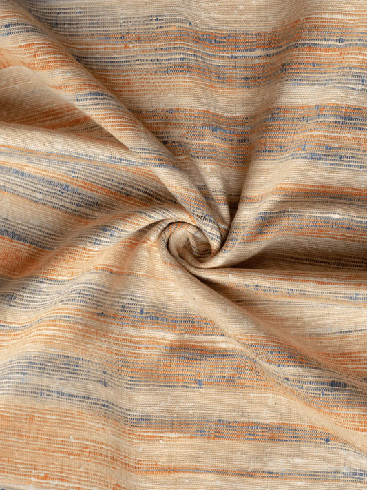 Golden Color Traditional Pattern Khadi Fabric (86 Centimeter Width)