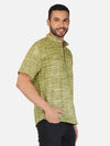 Pure Khadi Short Kurta in Green Color