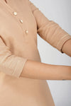 Women's Khadi Short kurti Beige Brown
