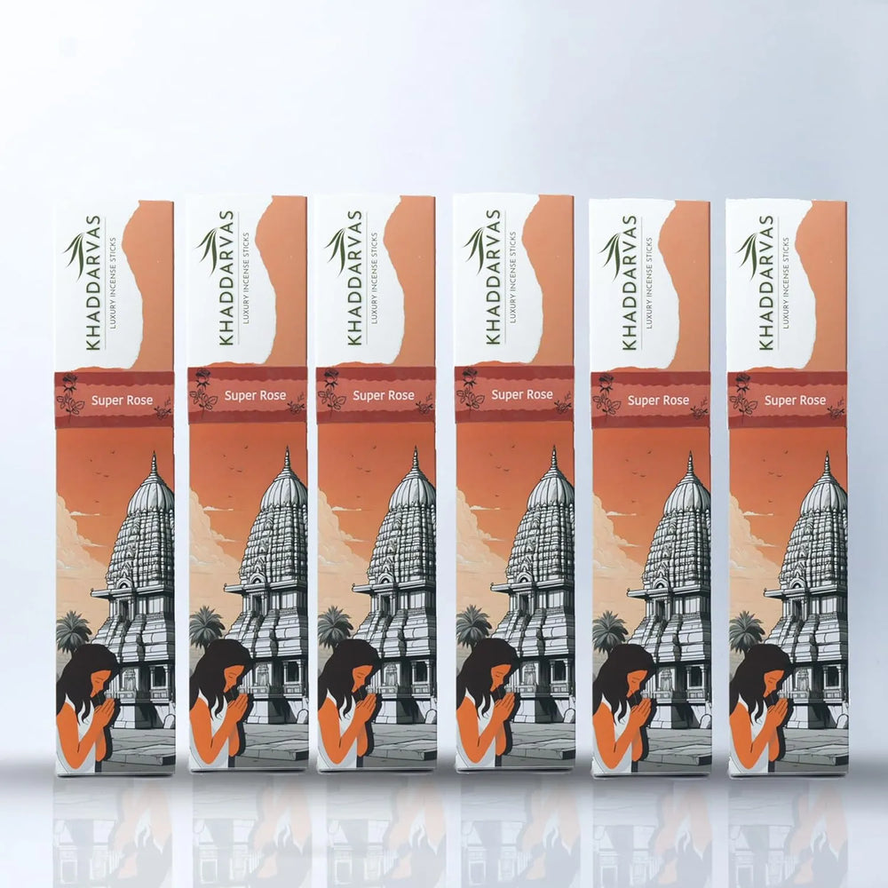 Super Rose Incense Sticks for Pooja | Refreshing Long-Lasting Aroma