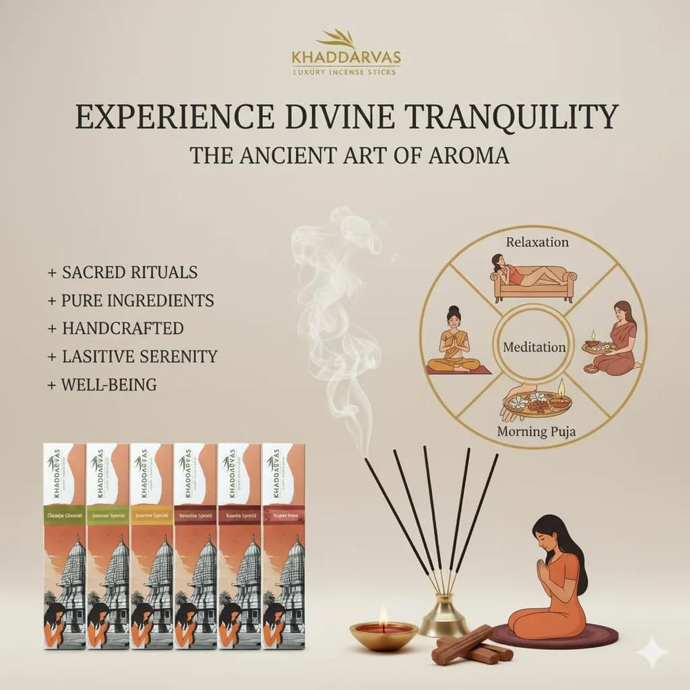 Kewda Incense Sticks for Pooja | Refreshing Long-Lasting Aroma