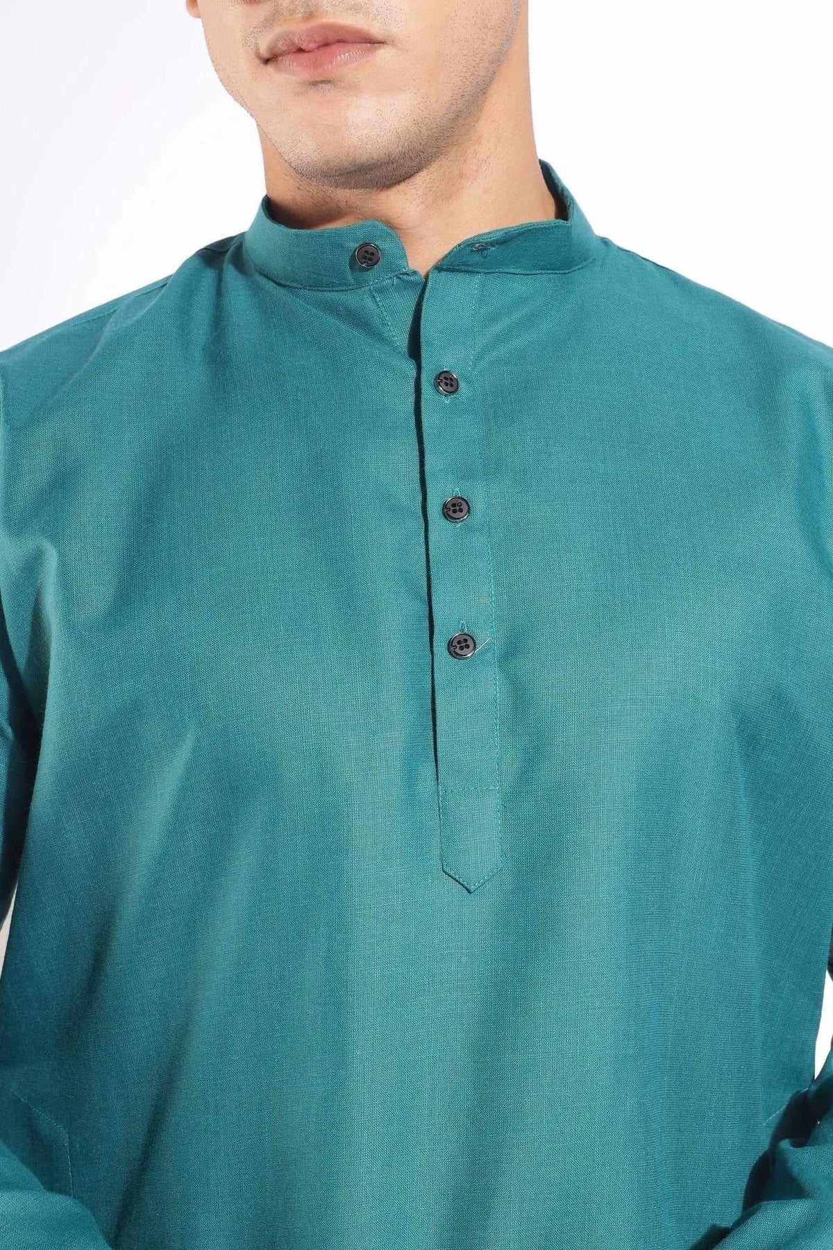 Vibrant Green Plain Kurta