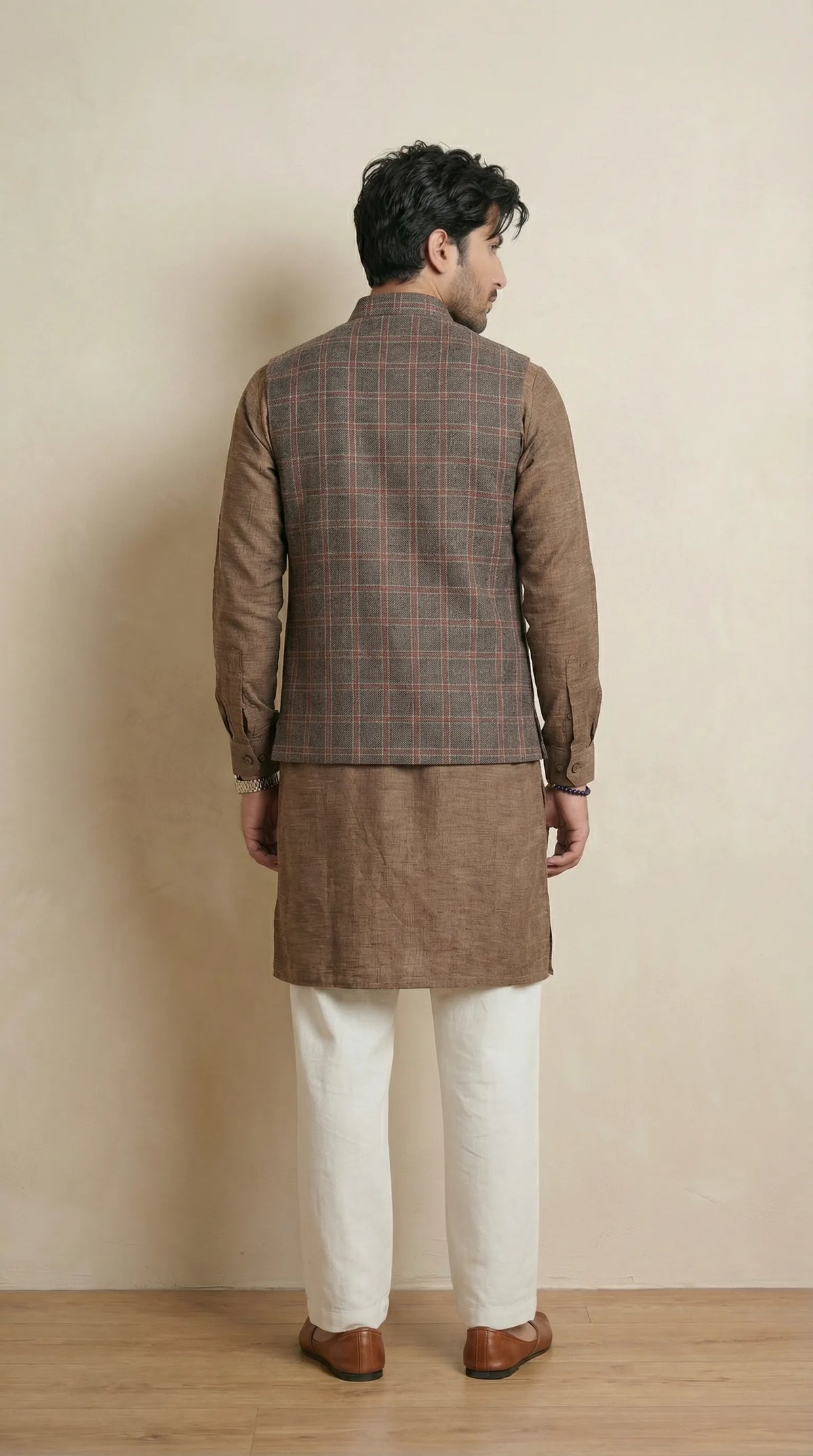 Medium Grey Signature Nehru Fit Jacket | 100% Woolen
