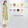 Women's khadi long Kurti Sage Green