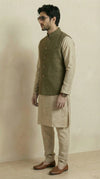 Reversible Biscuit Brown Nehru Fit Jacket | 100% Woolen