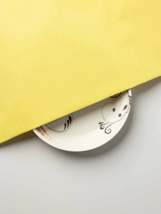Lemon Colour Plain Fine 100% Khadi Fabric