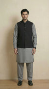 Black Signature Nehru Fit Jacket | 100% Woolen
