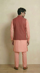 Carrot Red Signature Nehru Fit Jacket | 100% Woolen