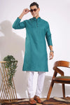 Vibrant Green Plain Kurta