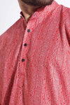 Magnificent Print Pink Color Dotted Kurta