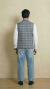 Powder Blue Signature Nehru Fit Jacket | 100% Woolen