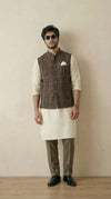 Reversible Earthy Brown Nehru Fit Jacket | 100% Woolen