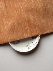 Light Golden Brown Plain Traditional Khadi Fabric