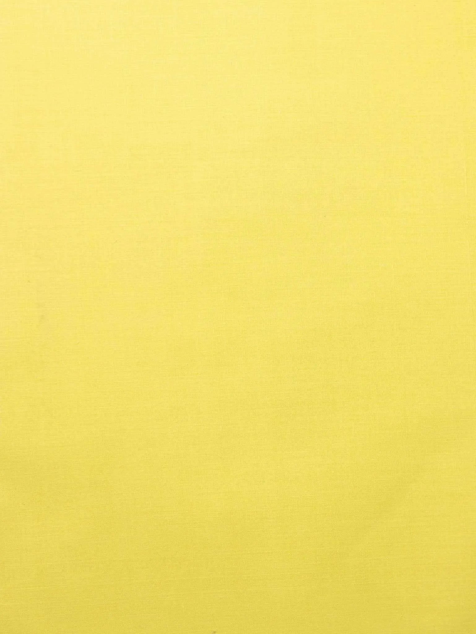 Lemon Colour Plain Fine 100% Khadi Fabric